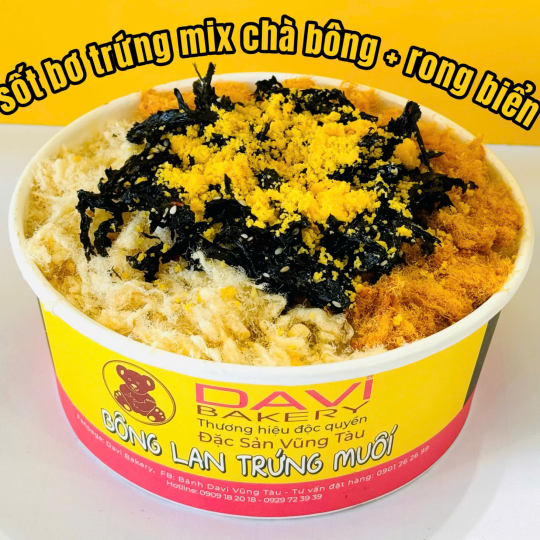 BÔNG LAN SỐT BƠ TRỨNG MIX CHÀ BÔNG, RONG BIỂN